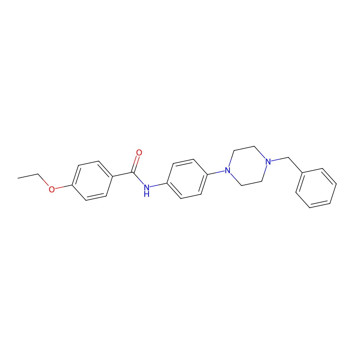 N-[4-(4-benzylpiperazin-1-yl)phenyl]-4-ethoxybenzamide molecular structure, CAS 640239-81-2
