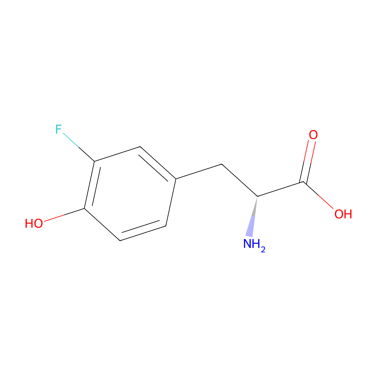 3-Fluoro-D-tyrosine molecular structure, CAS 64024-06-2