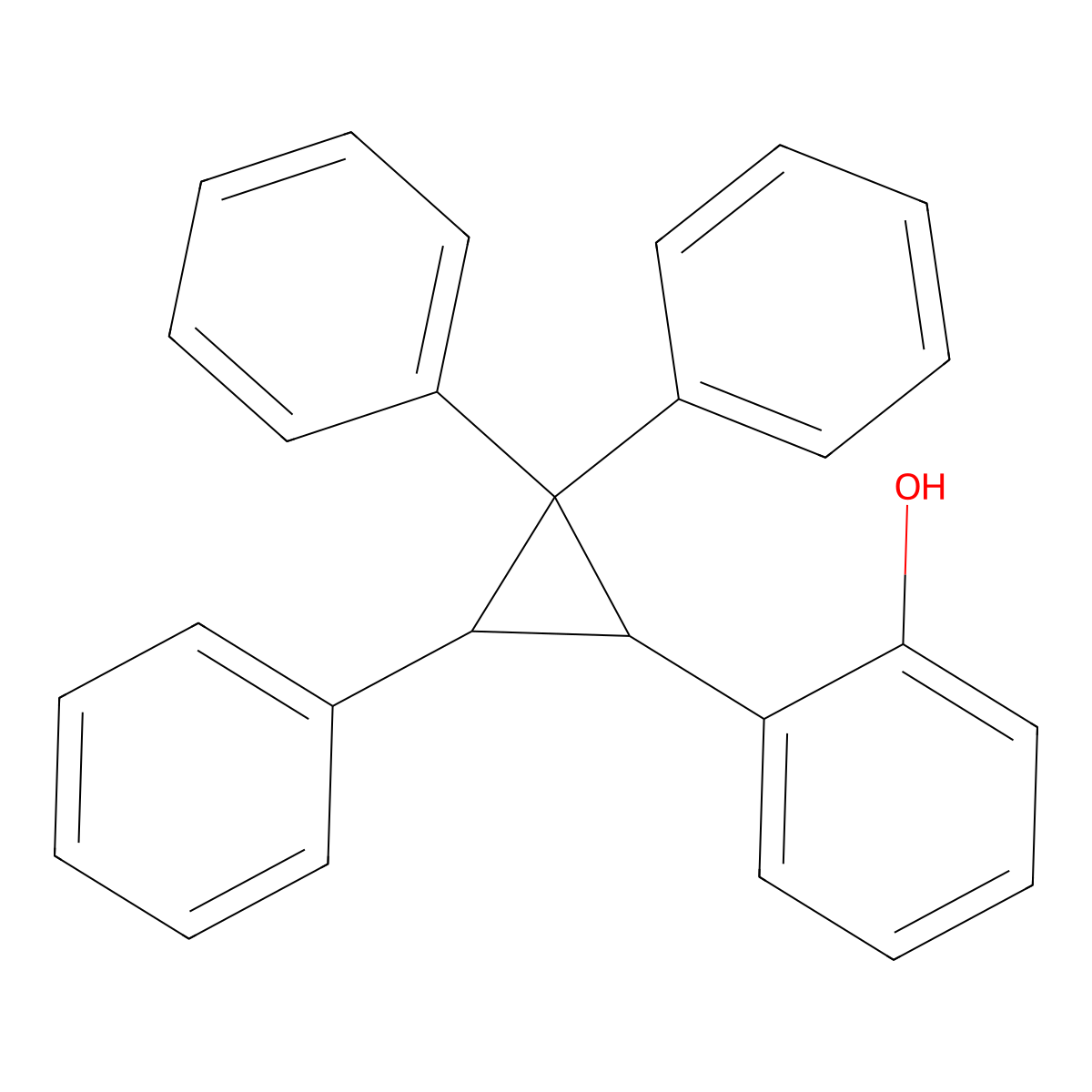 2-(2,2,3-Triphenylcyclopropyl)phenol molecular structure, CAS 64024-55-1