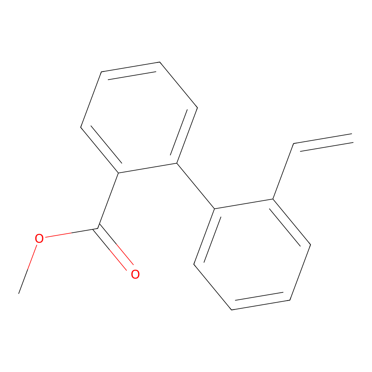 Methyl 2'-ethenyl[1,1'-biphenyl]-2-carboxylate molecular structure, CAS 64024-87-9