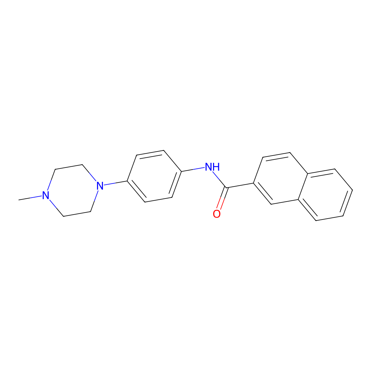 N-[4-(4-methylpiperazin-1-yl)phenyl]naphthalene-2-carboxamide molecular structure, CAS 640241-38-9