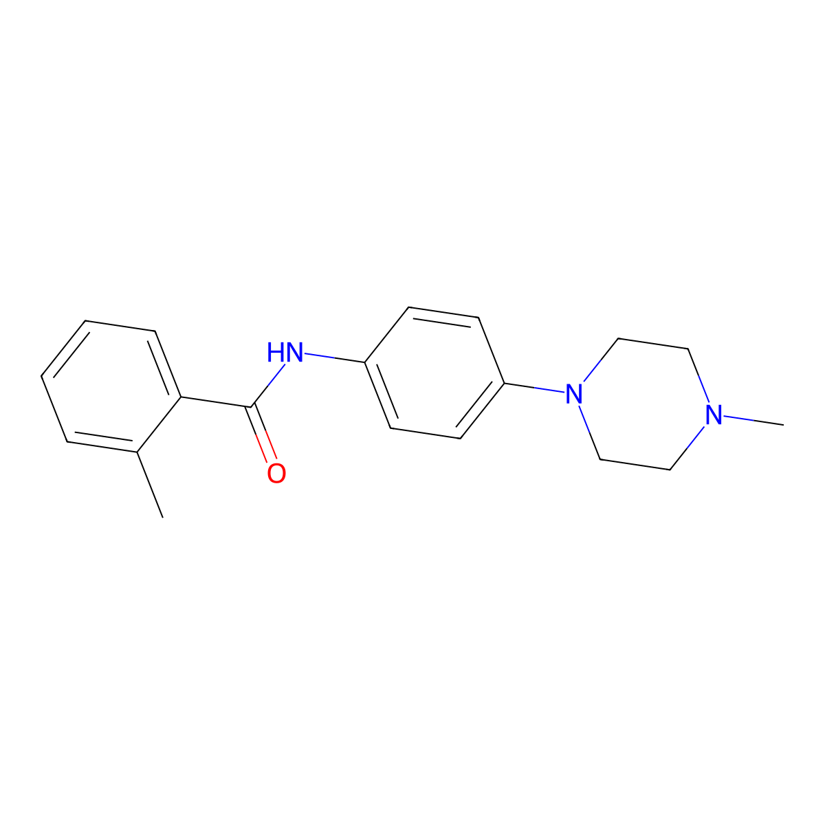 2-methyl-N-[4-(4-methylpiperazin-1-yl)phenyl]benzamide molecular structure, CAS 640241-42-5