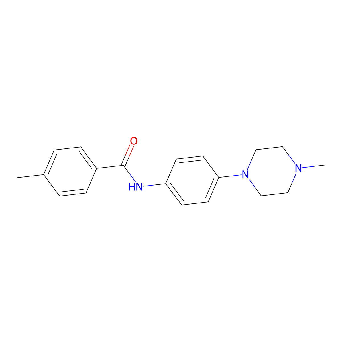 4-methyl-N-[4-(4-methylpiperazin-1-yl)phenyl]benzamide molecular structure, CAS 640241-46-9