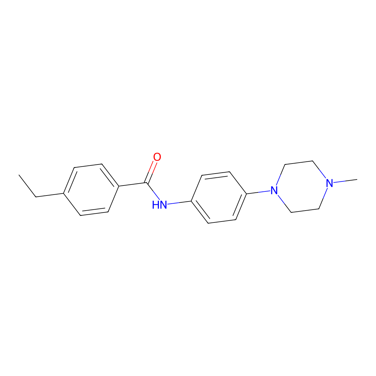 4-ethyl-N-[4-(4-methylpiperazin-1-yl)phenyl]benzamide molecular structure, CAS 640241-48-1