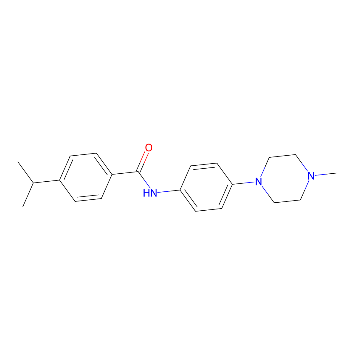 N-[4-(4-methylpiperazin-1-yl)phenyl]-4-propan-2-ylbenzamide molecular structure, CAS 640241-50-5