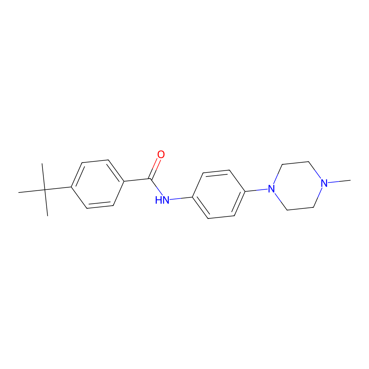 4-tert-butyl-N-[4-(4-methylpiperazin-1-yl)phenyl]benzamide molecular structure, CAS 640241-52-7