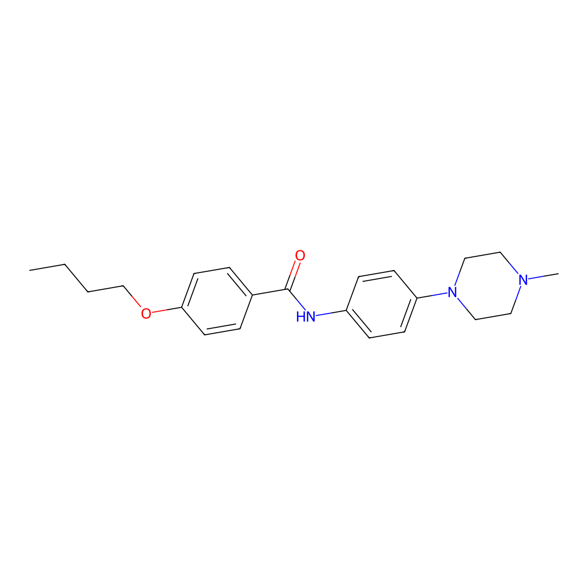 4-butoxy-N-[4-(4-methyl-1-piperazinyl)phenyl]benzamide molecular structure, CAS 640241-64-1