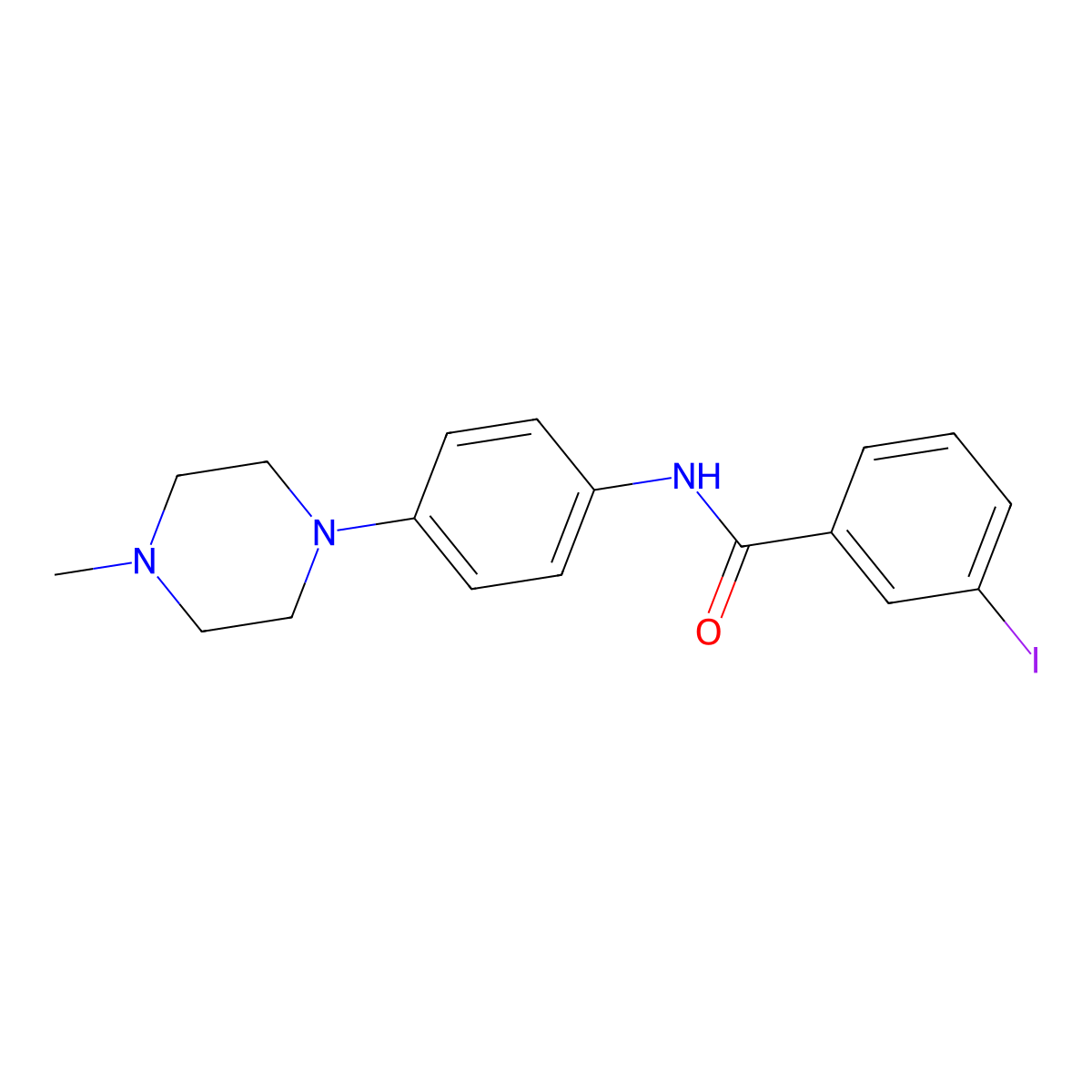 3-iodo-N-[4-(4-methylpiperazin-1-yl)phenyl]benzamide molecular structure, CAS 640241-98-1