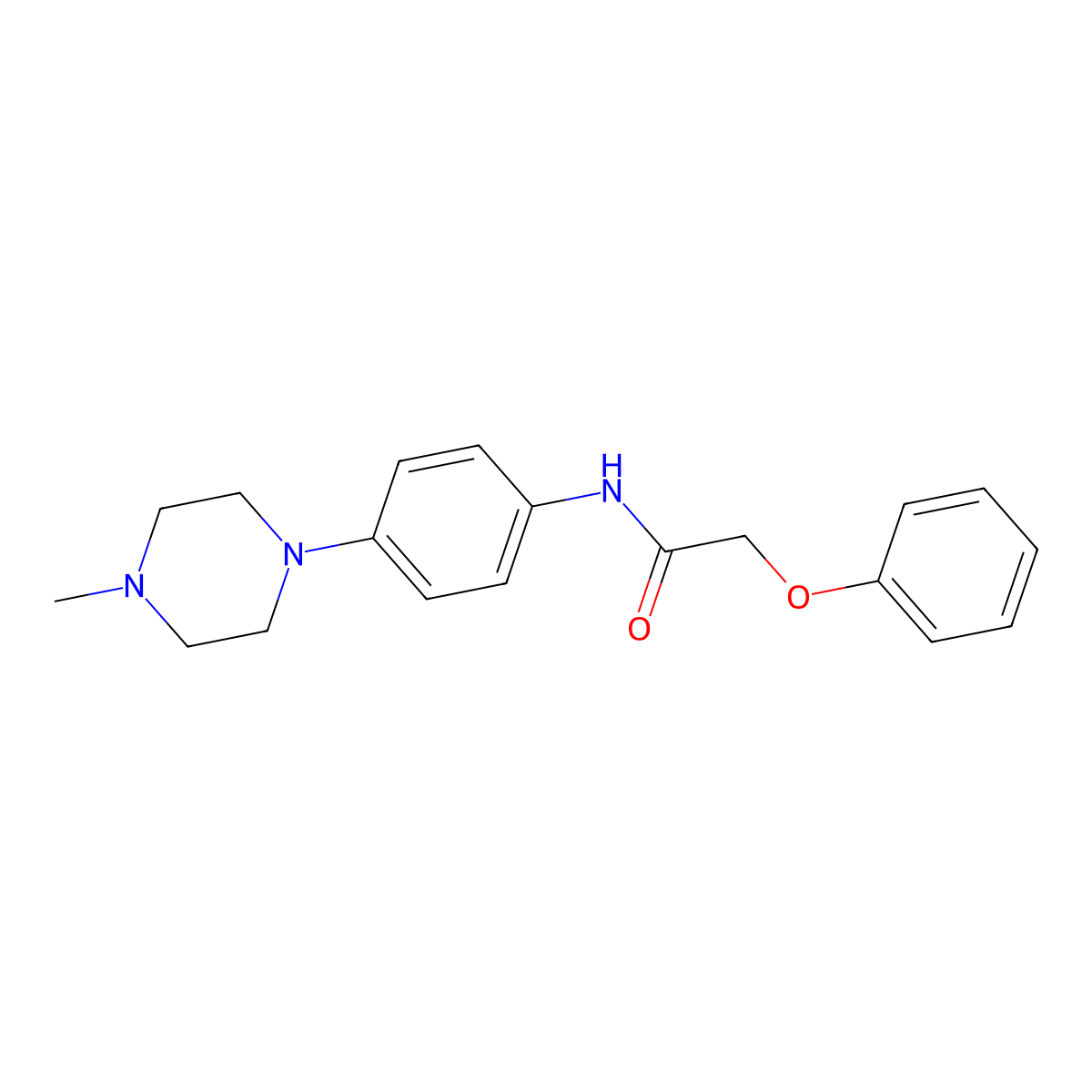 N-[4-(4-methylpiperazin-1-yl)phenyl]-2-phenoxyacetamide molecular structure, CAS 640242-28-0