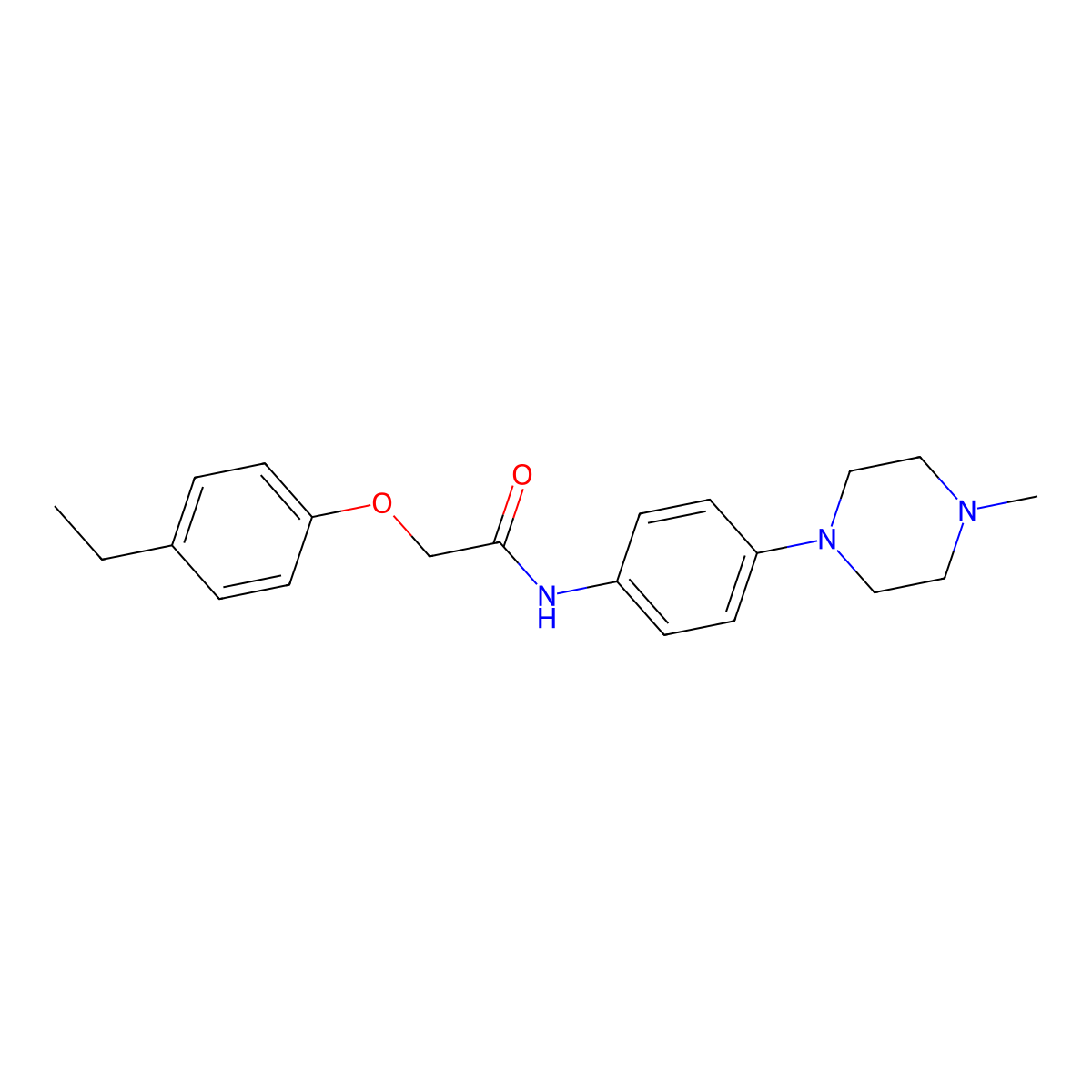 2-(4-ethylphenoxy)-N-[4-(4-methylpiperazin-1-yl)phenyl]acetamide molecular structure, CAS 640242-36-0