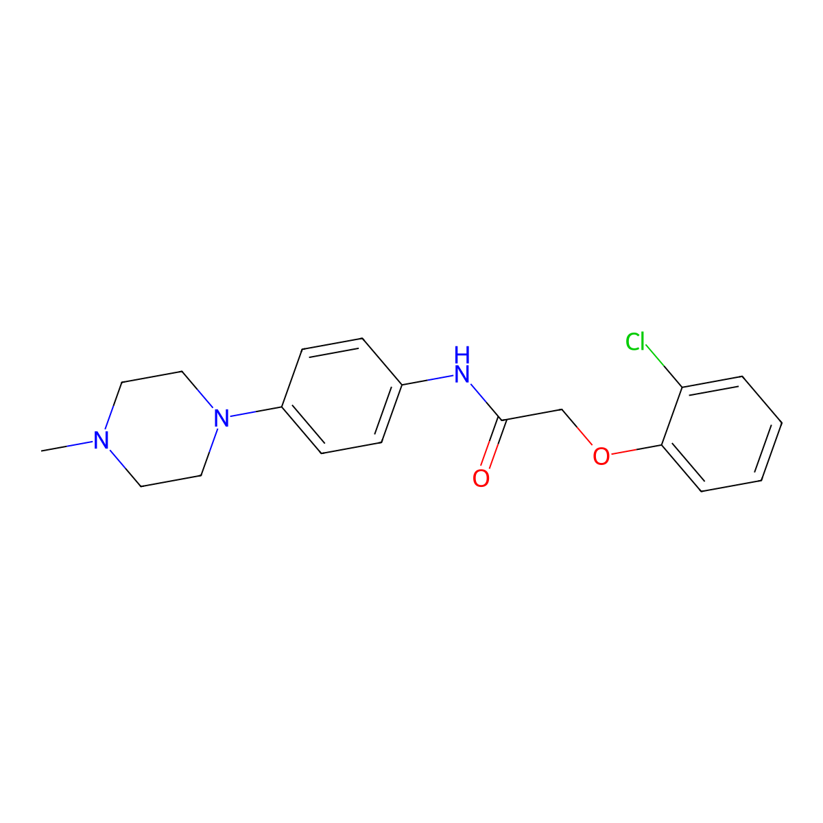 2-(2-chlorophenoxy)-N-[4-(4-methylpiperazin-1-yl)phenyl]acetamide molecular structure, CAS 640242-56-4
