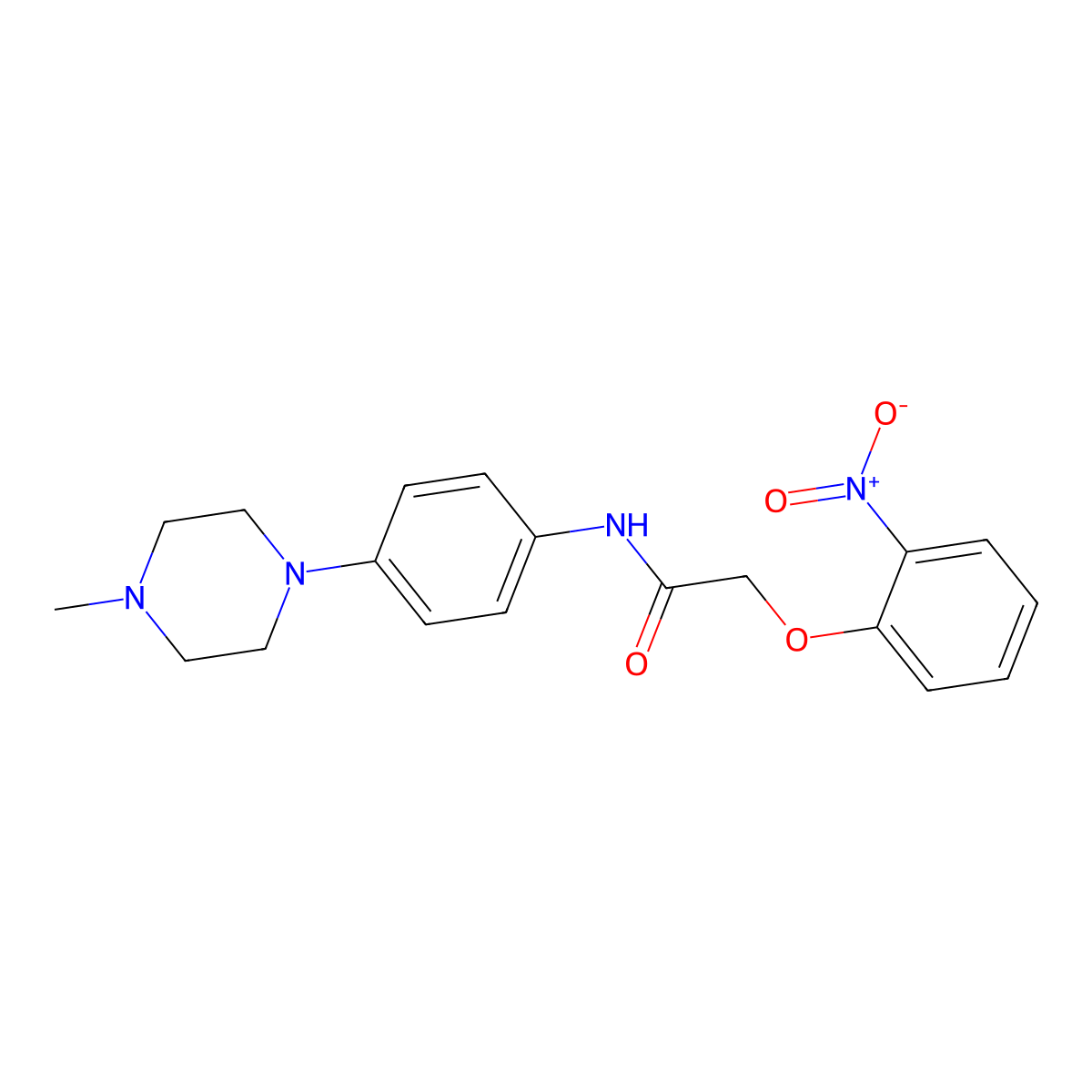 N-[4-(4-methylpiperazin-1-yl)phenyl]-2-(2-nitrophenoxy)acetamide molecular structure, CAS 640242-58-6