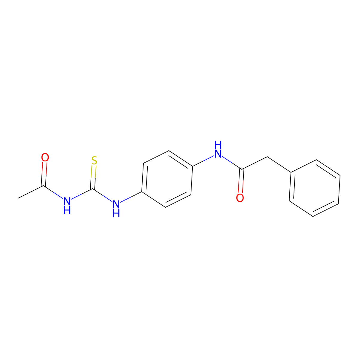 N-[4-(acetylcarbamothioylamino)phenyl]-2-phenylacetamide molecular structure, CAS 640248-82-4