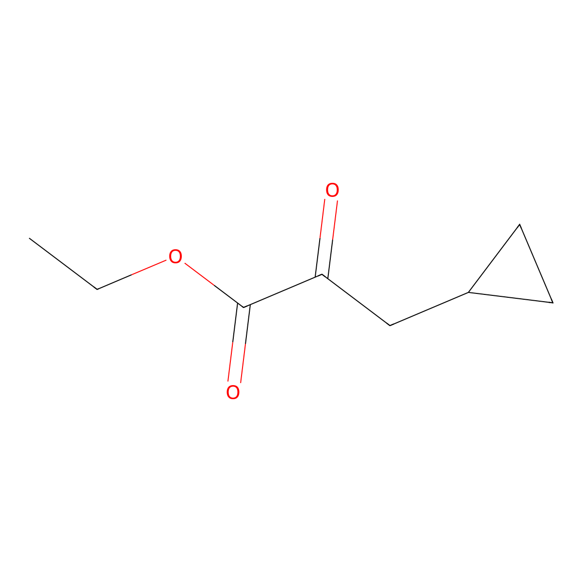 Ethyl 3-cyclopropyl-2-oxopropanoate molecular structure, CAS 64025-67-8