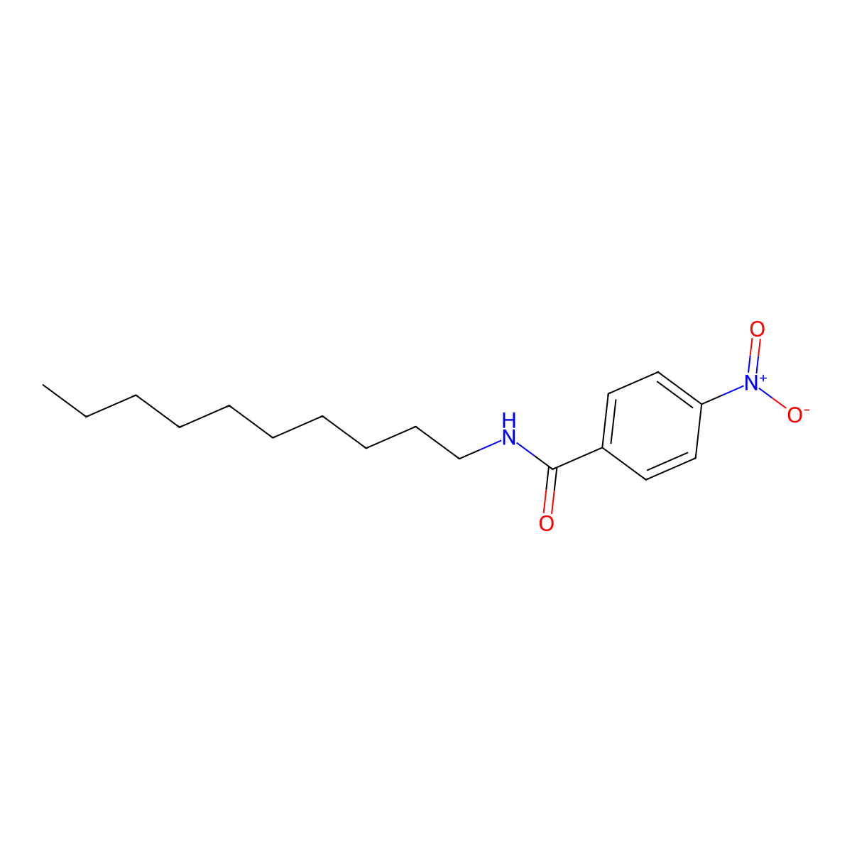 N-Decyl-4-nitrobenzamide molecular structure, CAS 64026-19-3