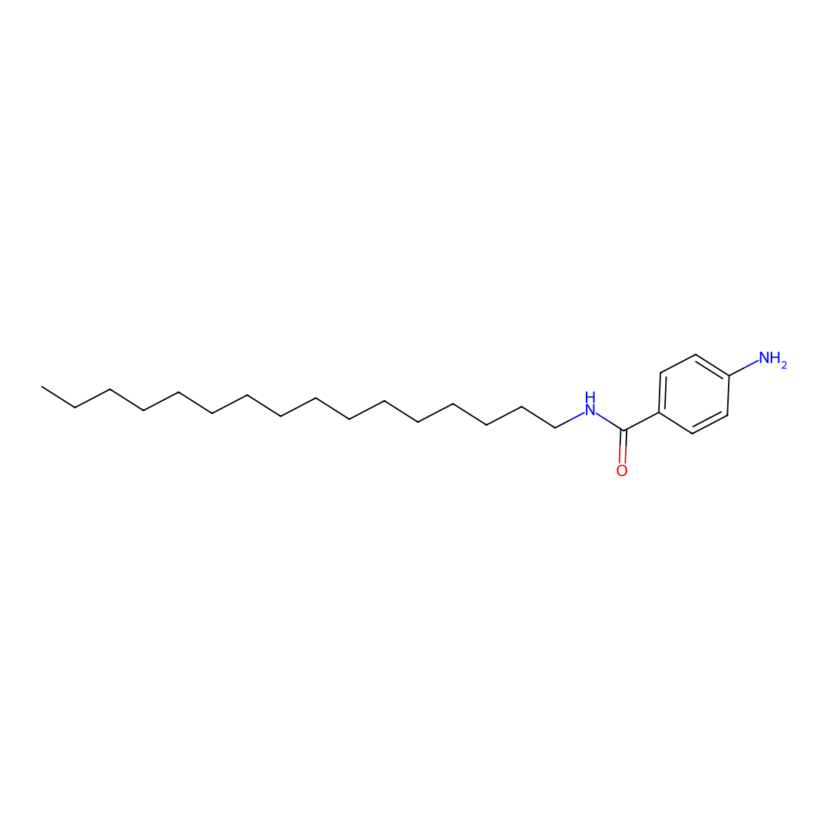 4-amino-N-hexadecylbenzamide molecular structure, CAS 64026-34-2