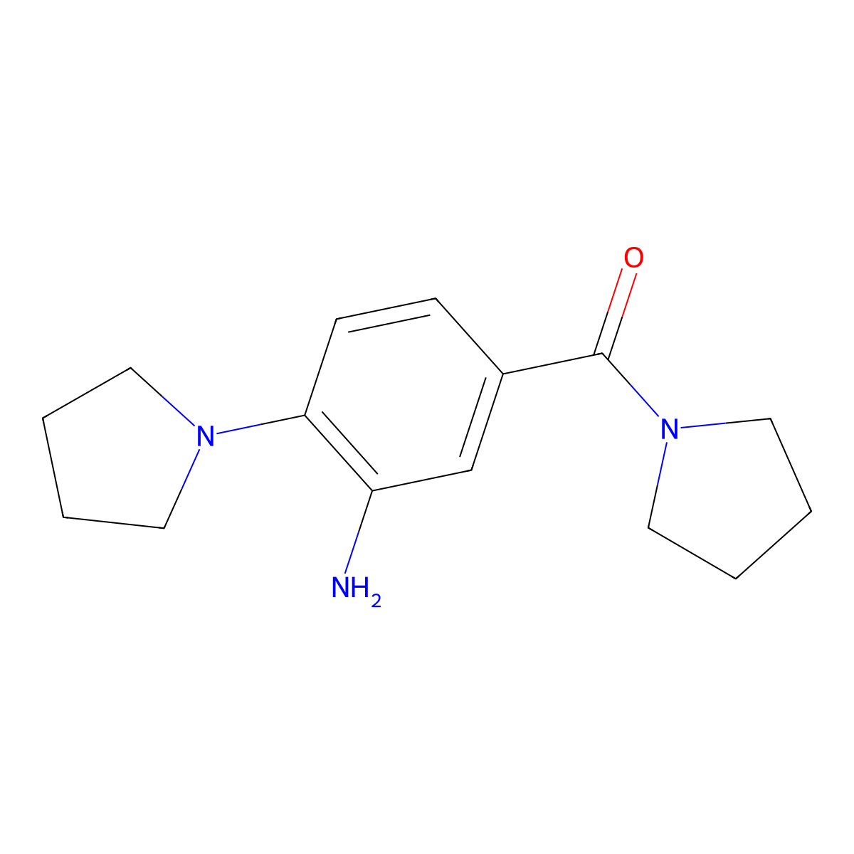 (3-Amino-4-pyrrolidin-1-yl-phenyl)-pyrrolidin-1-yl-methanone molecular structure, CAS 640263-69-0