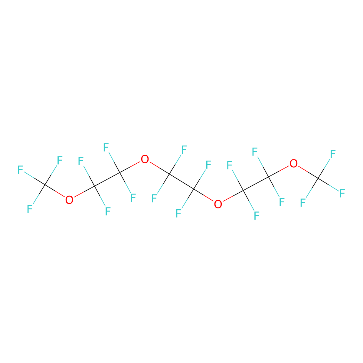 Perfluoro-2,5,8,11-tetraoxadodecane molecular structure, CAS 64028-04-2