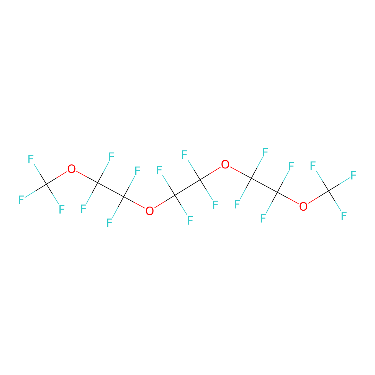 Perfluoro-2,5,8,11-tetraoxadodecane molecular structure, CAS 64028-04-2