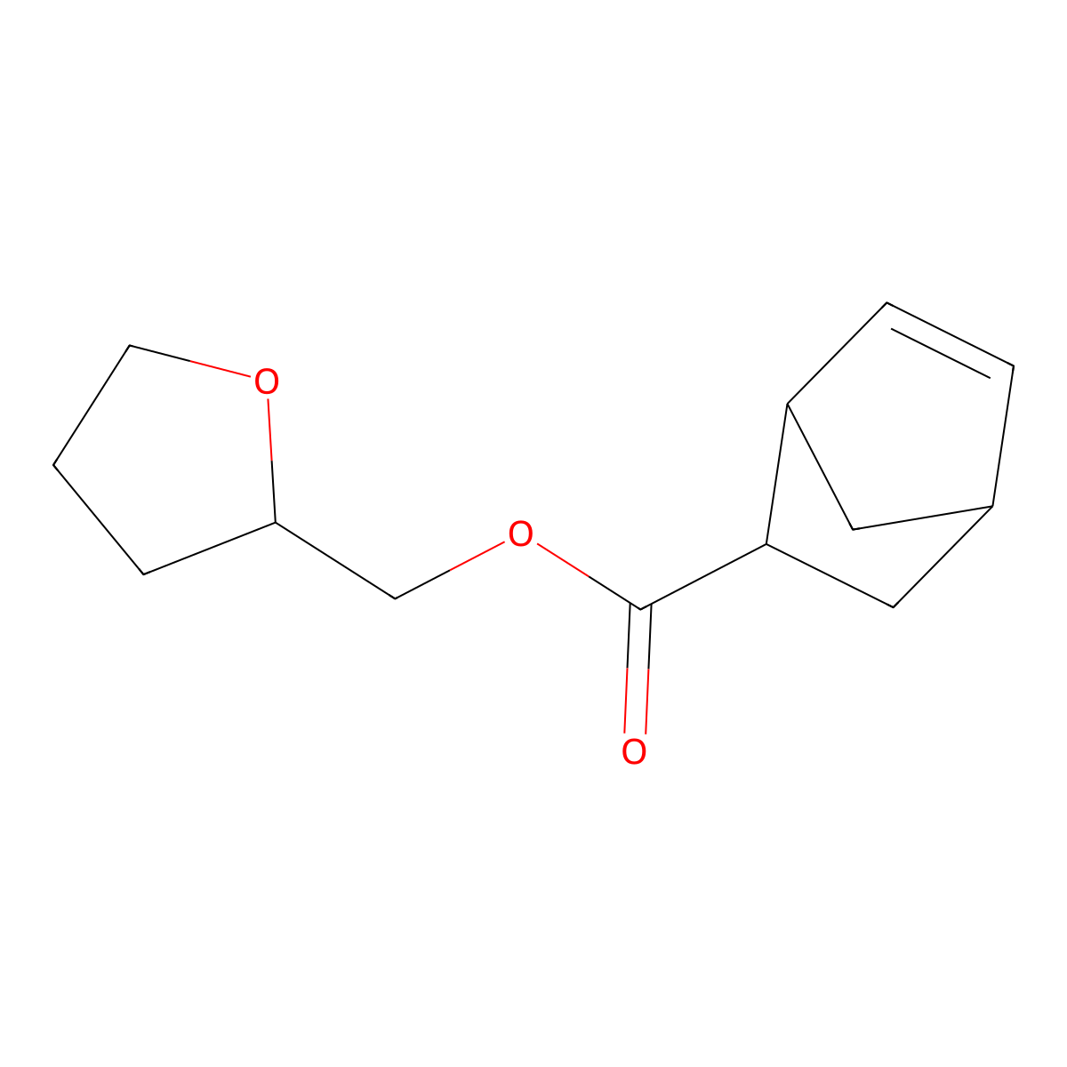(Tetrahydrofuran-2-yl)methyl bicyclo[2.2.1]hept-5-ene-2-carboxylate molecular structure, CAS 64028-63-3