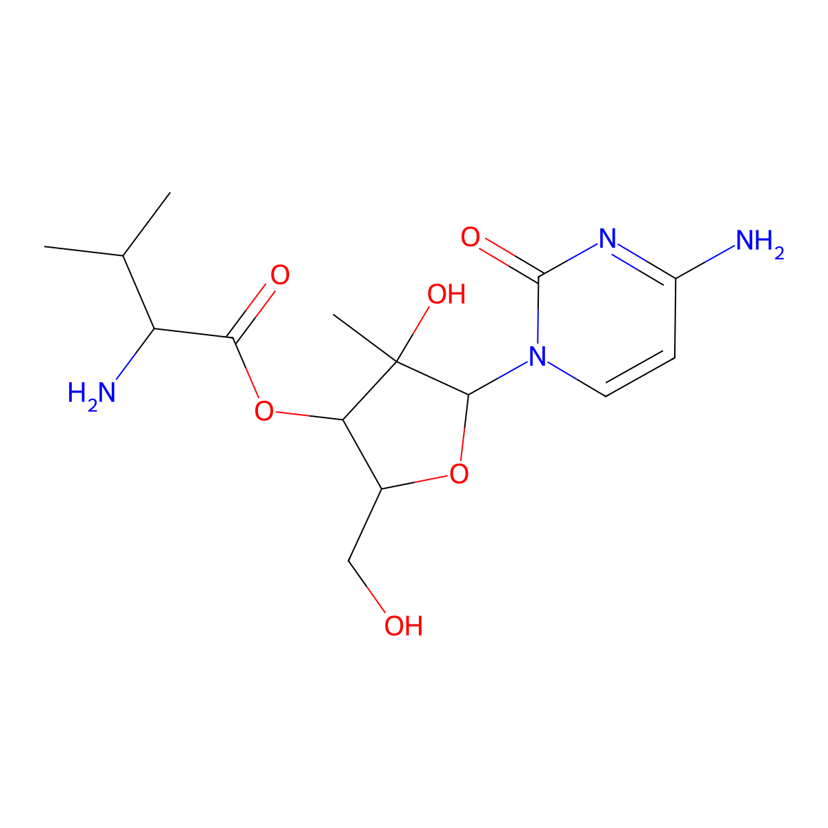 Valopicitabine molecular structure, CAS 640281-90-9