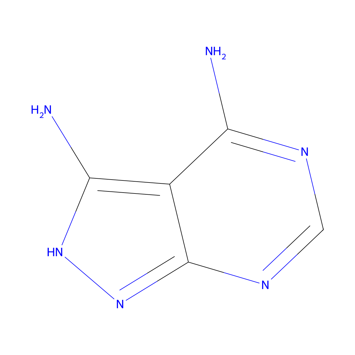 1H-Pyrazolo[3,4-d]pyrimidine-3,4-diamine molecular structure, CAS 640284-75-9