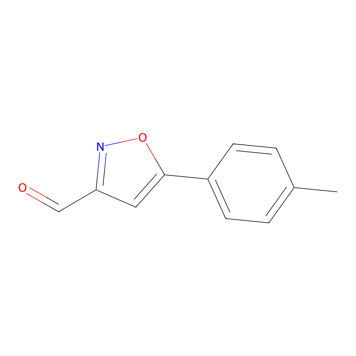 5-(4-Methylphenyl)isoxazole-3-carboxaldehyde molecular structure, CAS 640292-02-0