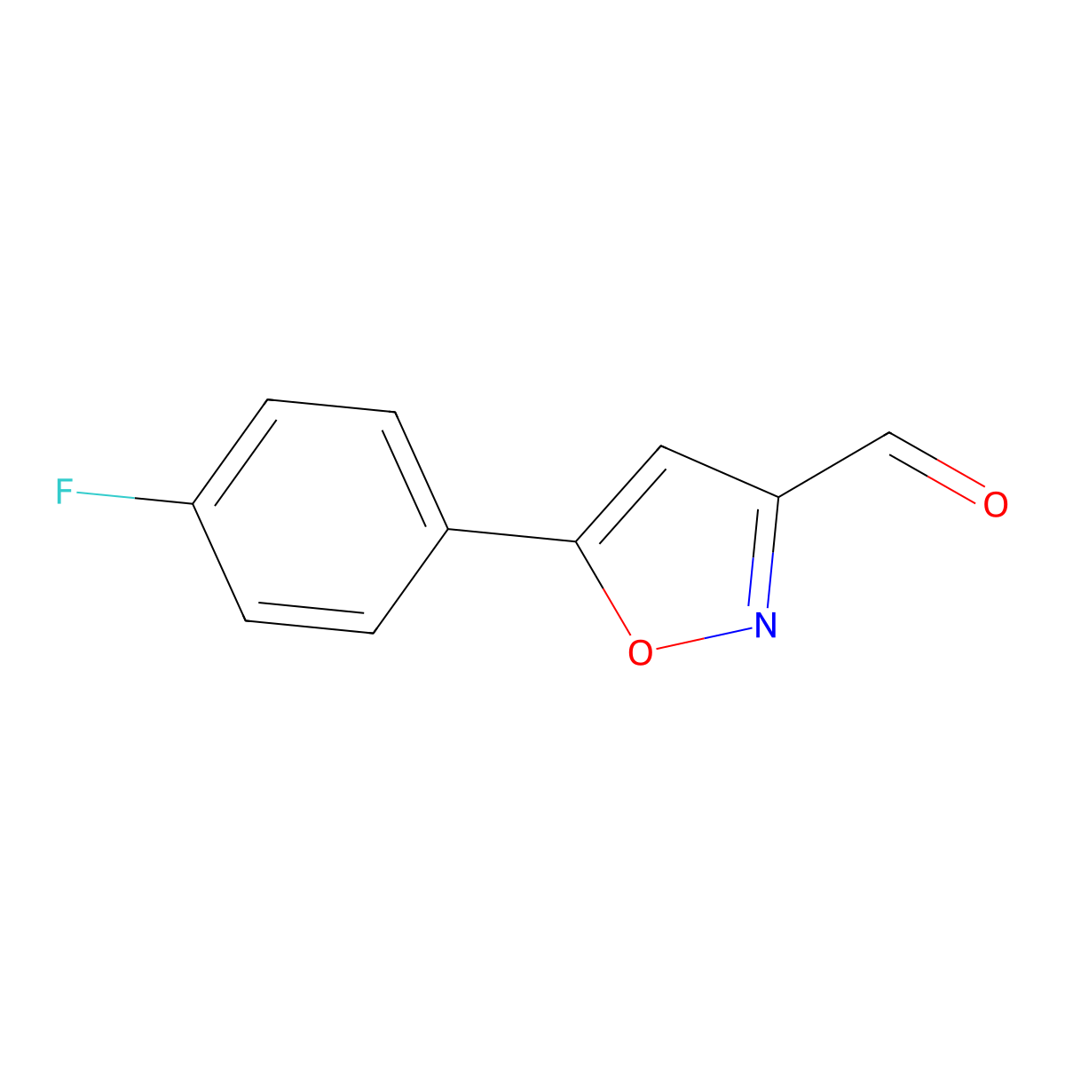5-(4-Fluorophenyl)isoxazole-3-carboxaldehyde molecular structure, CAS 640292-06-4