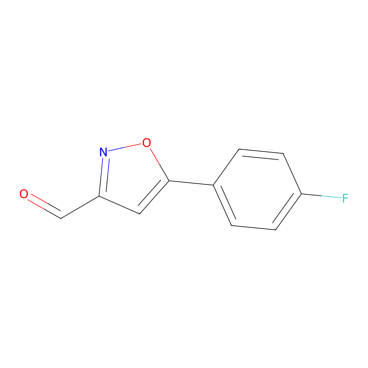 5-(4-Fluorophenyl)isoxazole-3-carboxaldehyde molecular structure, CAS 640292-06-4