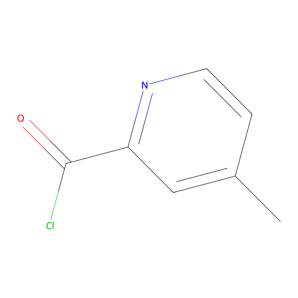 4-Methylpyridine-2-carbonyl chloride molecular structure, CAS 640296-10-2