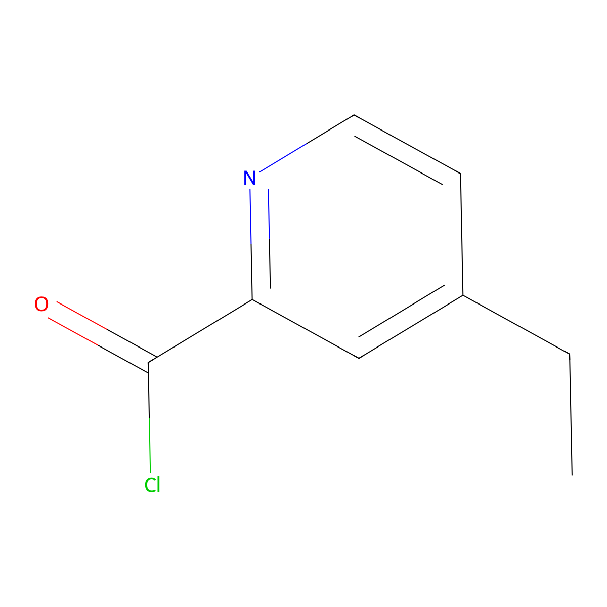 4-Ethylpyridine-2-carbonyl chloride molecular structure, CAS 640296-11-3