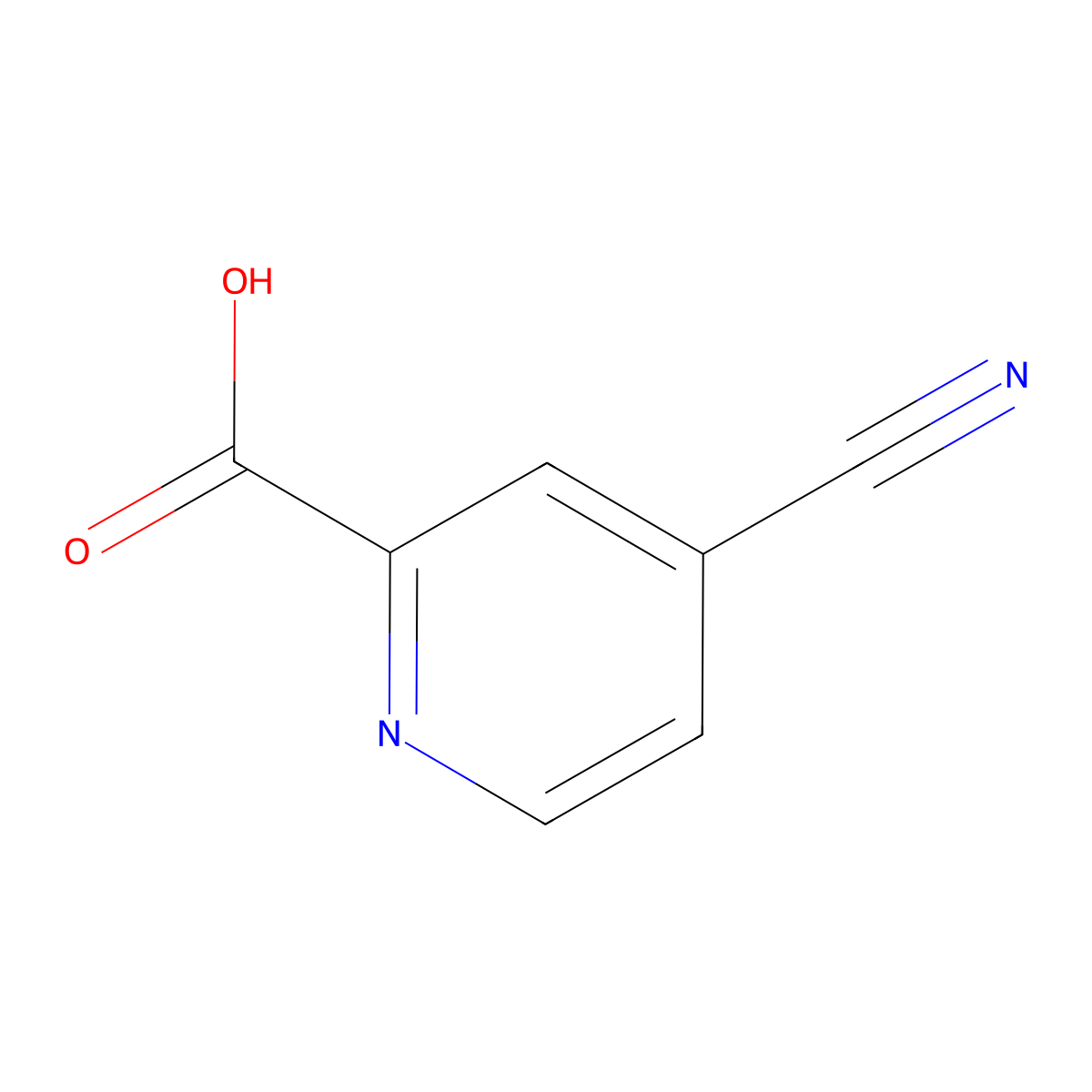 4-Cyanopyridine-2-carboxylic acid molecular structure, CAS 640296-19-1