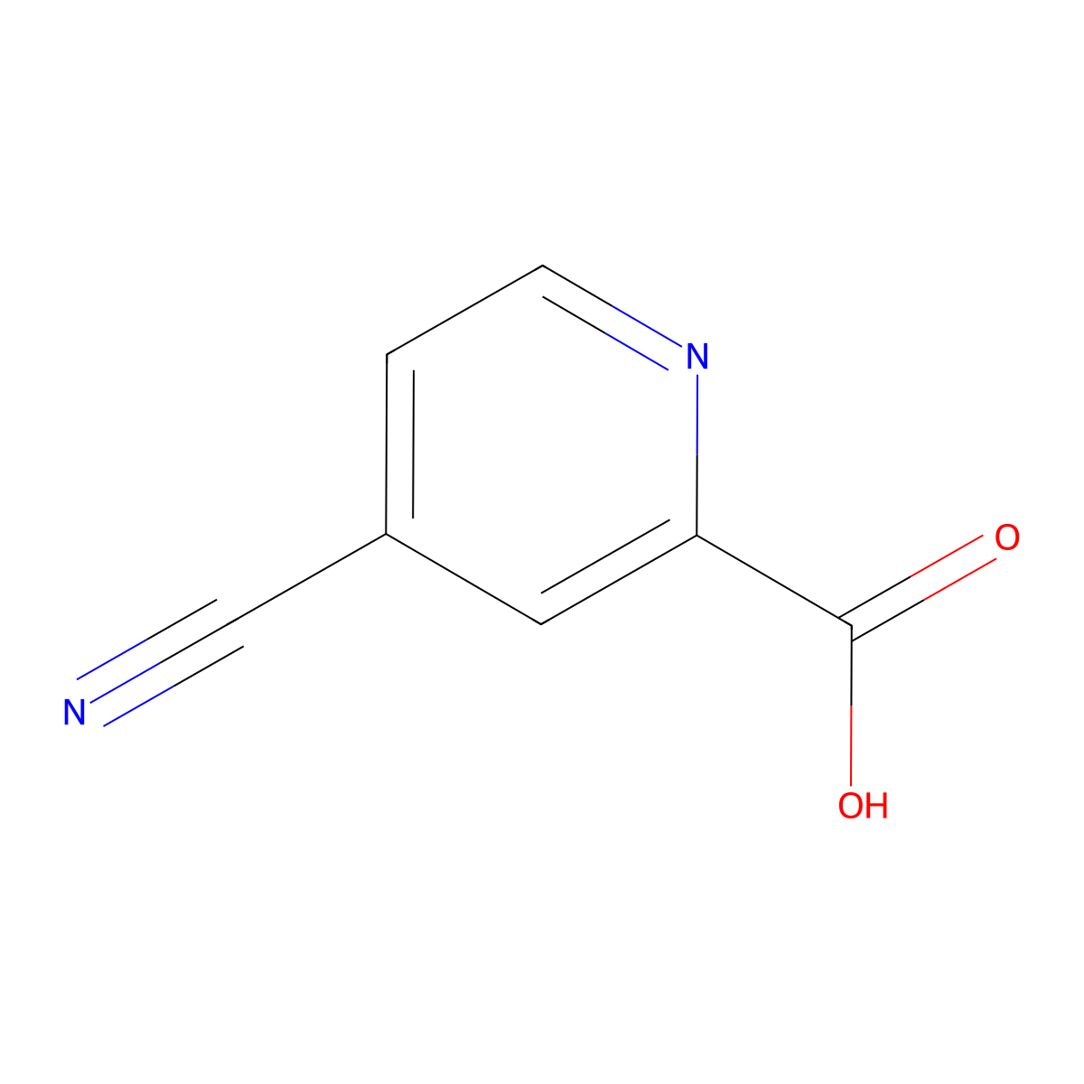 4-Cyanopyridine-2-carboxylic acid molecular structure, CAS 640296-19-1