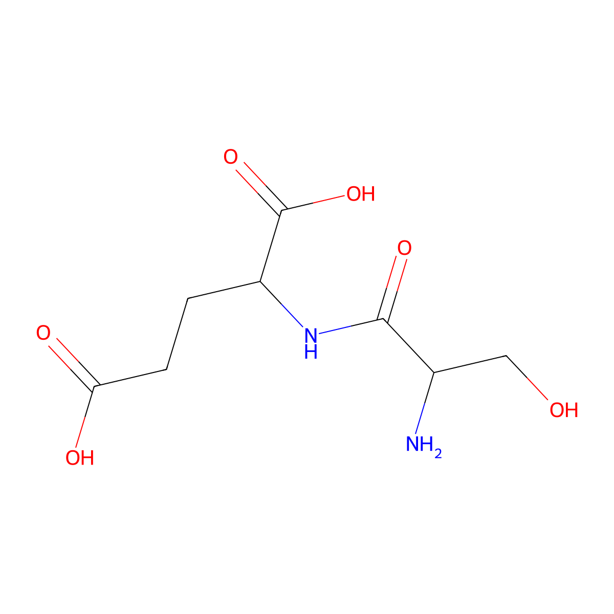 Serylglutamic acid molecular structure, CAS 6403-16-3