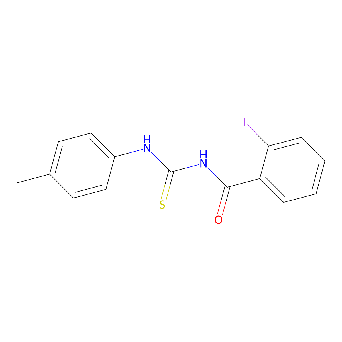 2-iodo-N-[(4-methylphenyl)carbamothioyl]benzamide molecular structure, CAS 6403-91-4