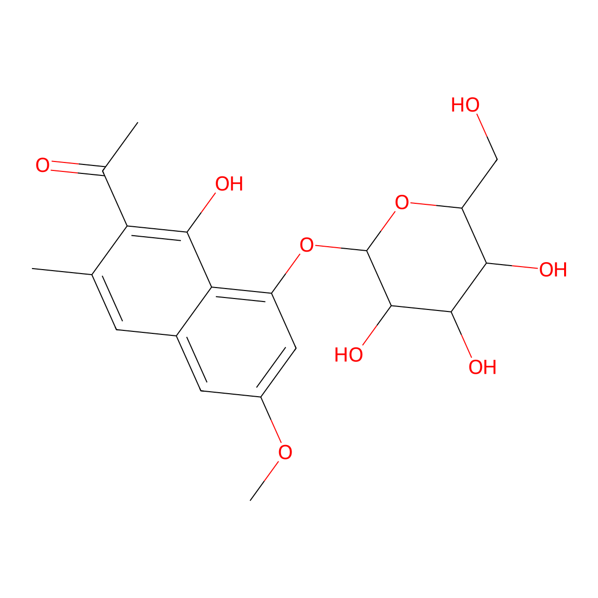 Torachrysone 8-glucoside molecular structure, CAS 64032-49-1