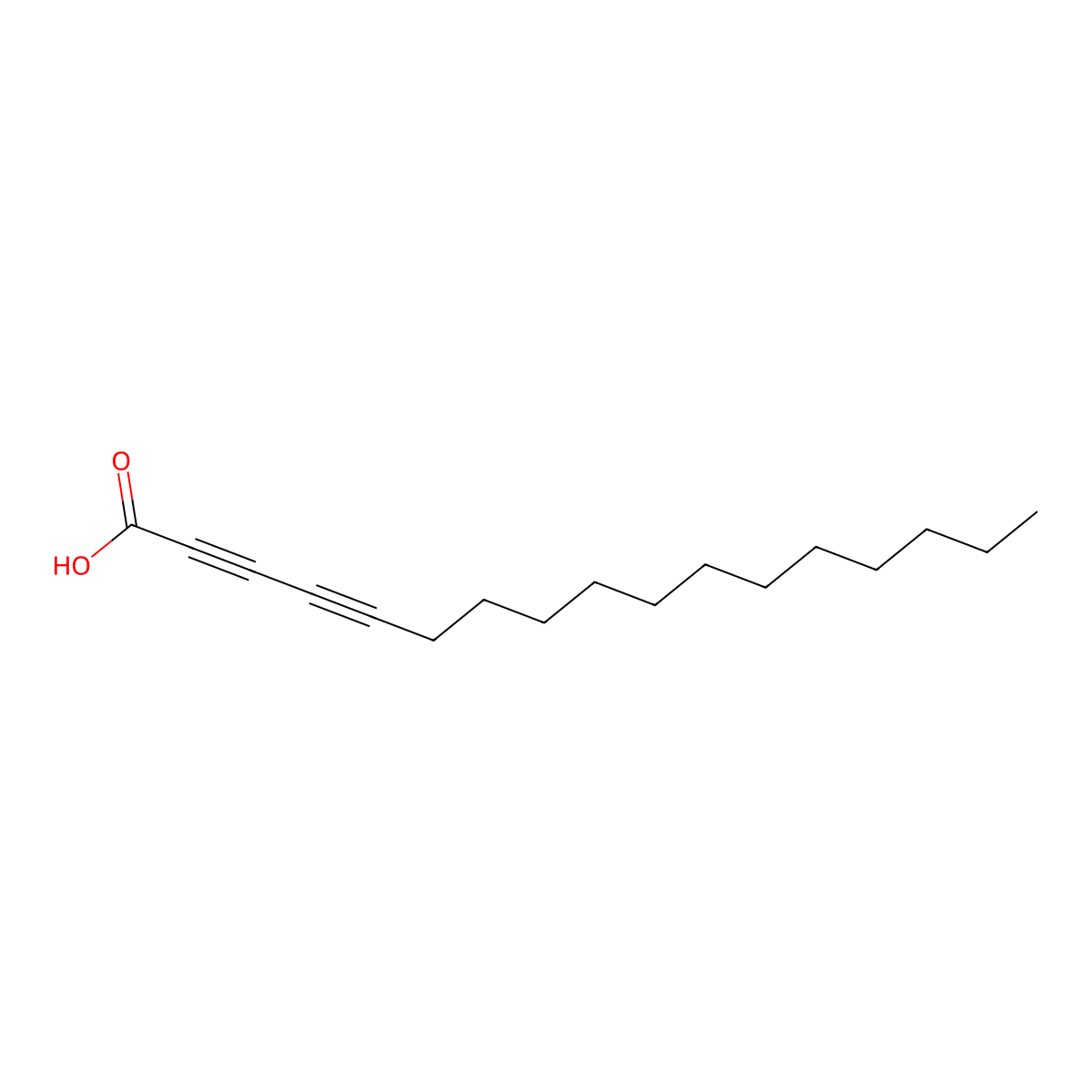 2,4-Heptadecadiynoic Acid molecular structure, CAS 64034-02-2