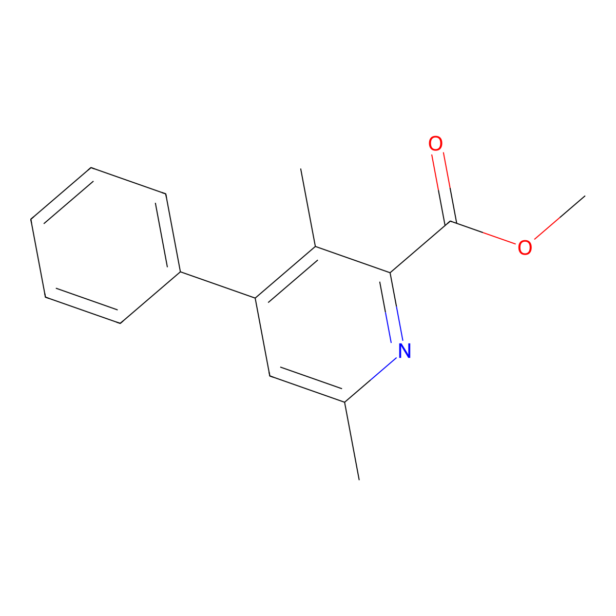 Methyl 3,6-dimethyl-4-phenylpicolinate molecular structure, CAS 64035-19-4