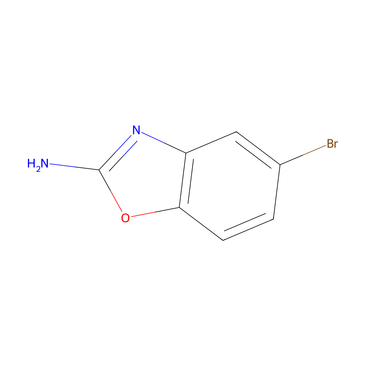 5-Bromo-1,3-benzoxazol-2-amine molecular structure, CAS 64037-07-6