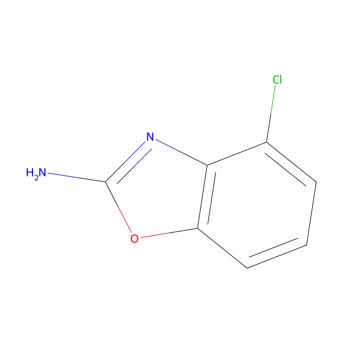 Benzoxazole, 2-amino-4-chloro- molecular structure, CAS 64037-10-1