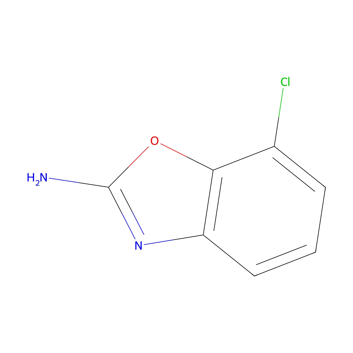 7-Chloro-2-benzoxazolamine molecular structure, CAS 64037-11-2