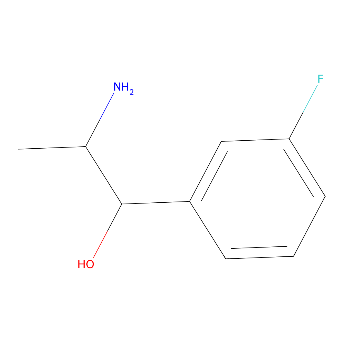 2-Amino-1-(3-fluorophenyl)propan-1-ol molecular structure, CAS 64037-36-1