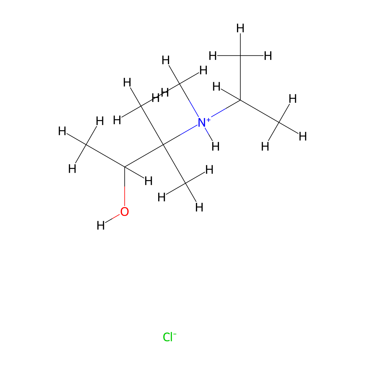2-Butanol, 3-methyl-3-(N-methyl-N-isopropyl)amino-, hydrochloride molecular structure, CAS 64037-42-9