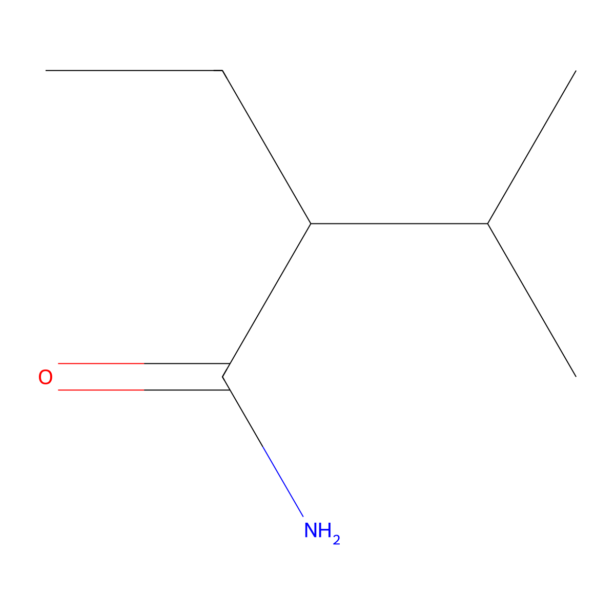 Butyramide, 2-isopropyl- molecular structure, CAS 64037-70-3