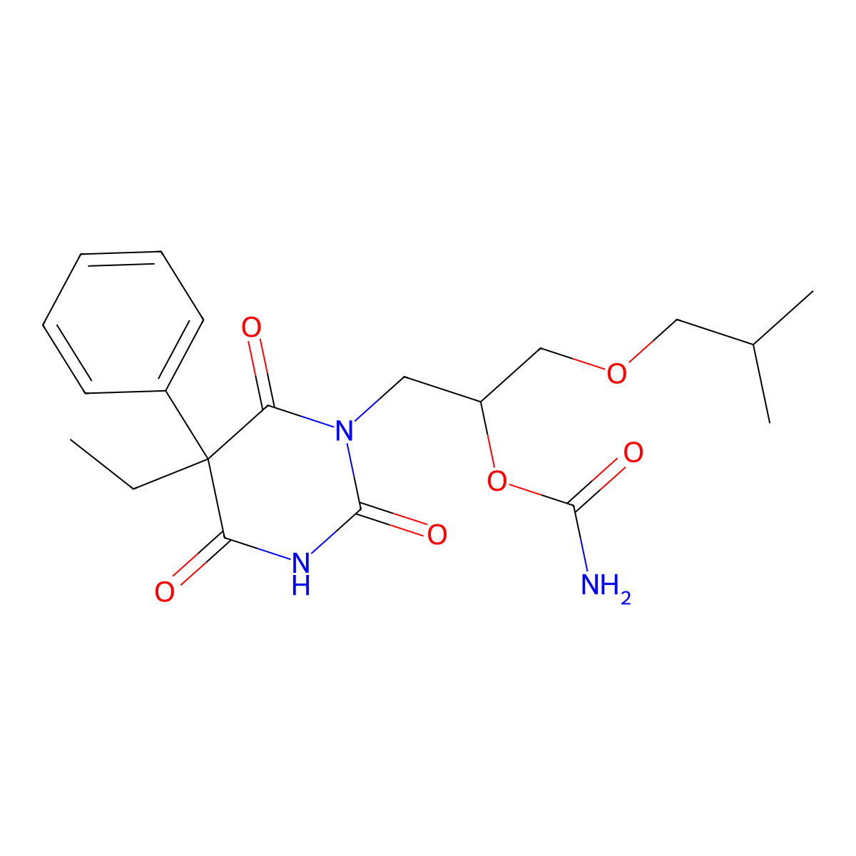 1-(5-Ethyl-4-hydroxy-2,6-dioxo-5-phenyl-5,6-dihydropyrimidin-1(2H)-yl)-3-(2-methylpropoxy)propan-2-yl hydrogen carbonimidate molecular structure, CAS 64038-11-5