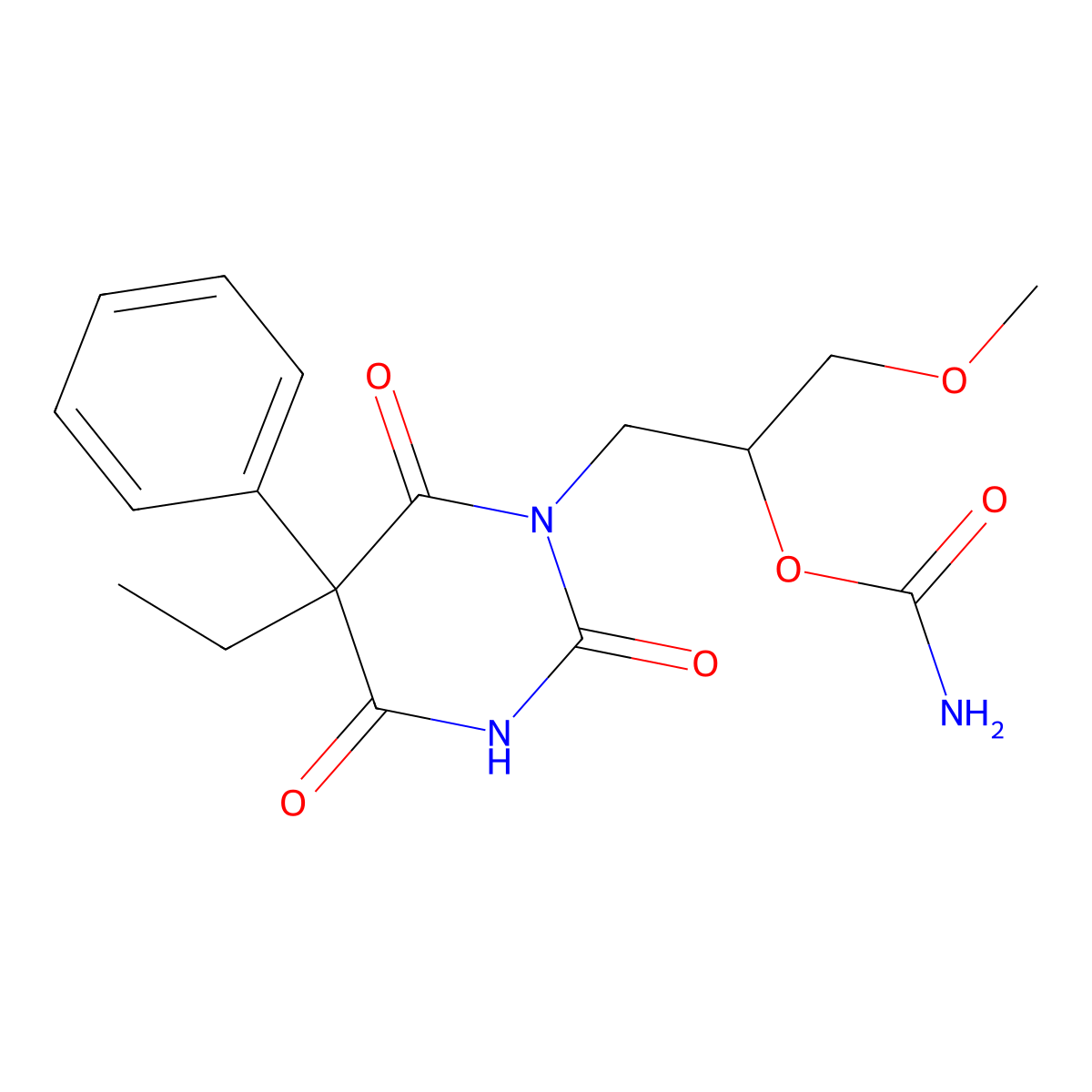 1-(5-Ethyl-4-hydroxy-2,6-dioxo-5-phenyl-5,6-dihydropyrimidin-1(2H)-yl)-3-methoxypropan-2-yl hydrogen carbonimidate molecular structure, CAS 64038-13-7