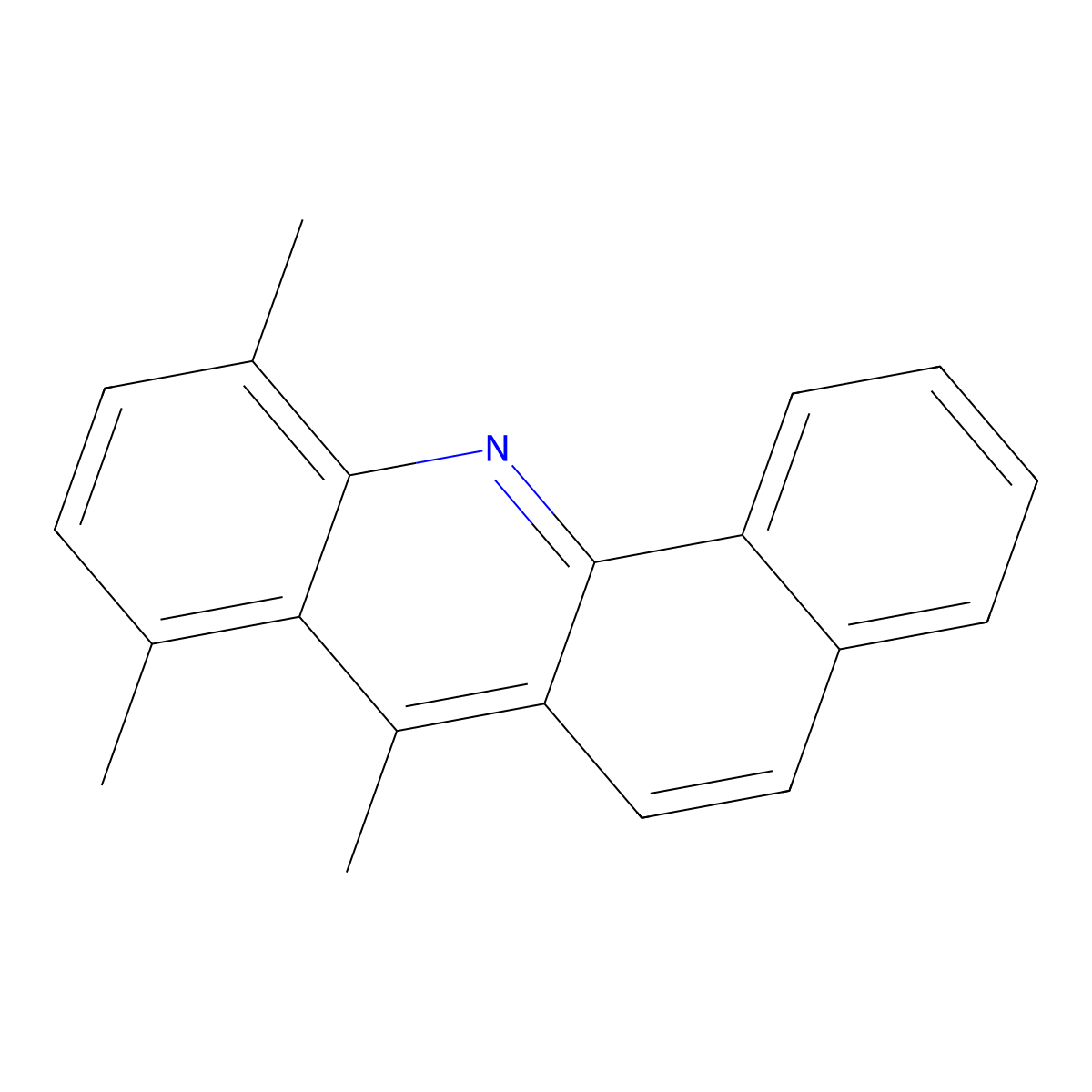 BENZ(c)ACRIDINE, 7,8,11-TRIMETHYL- molecular structure, CAS 64038-40-0