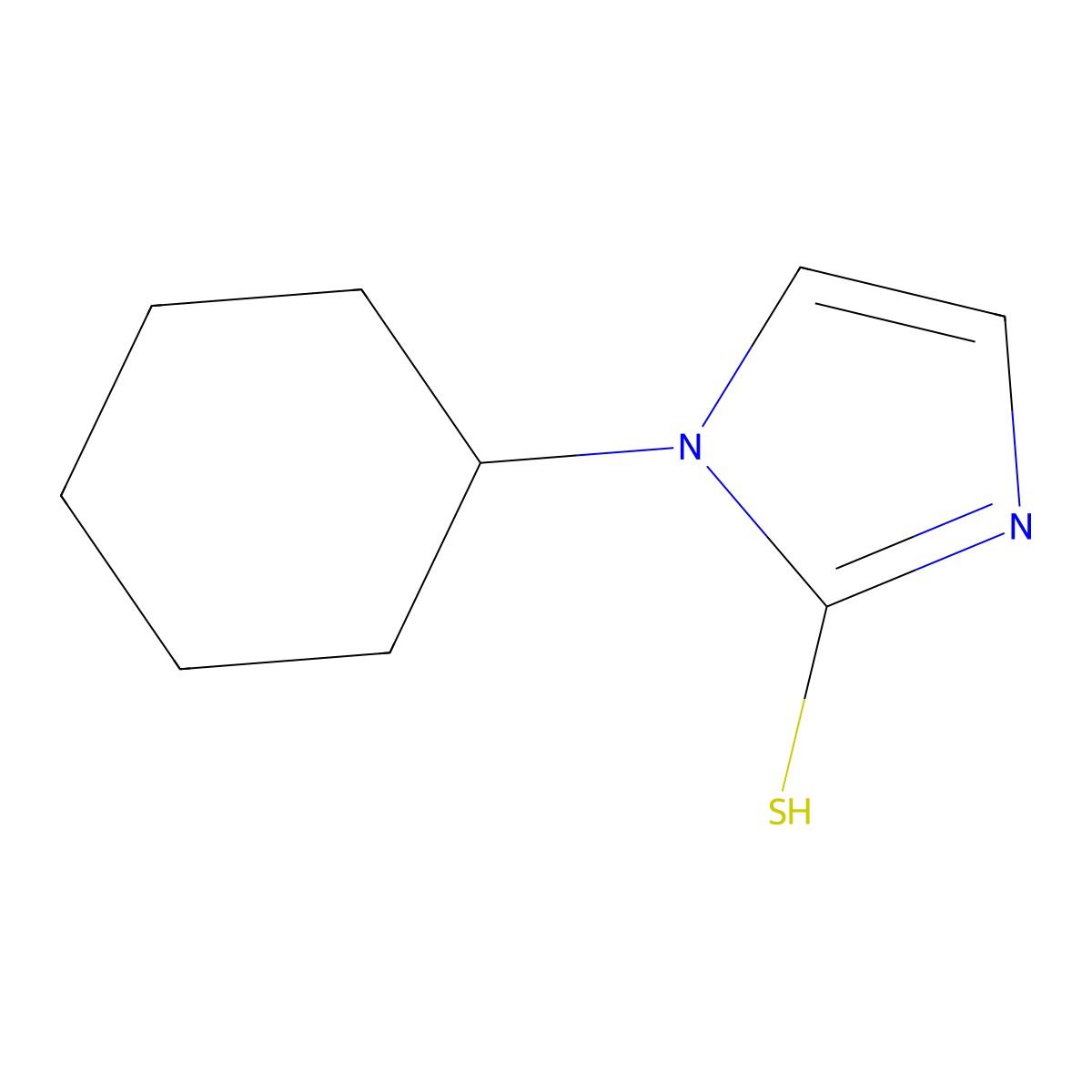 1-cyclohexylimidazole-2-thiol molecular structure, CAS 64038-58-0