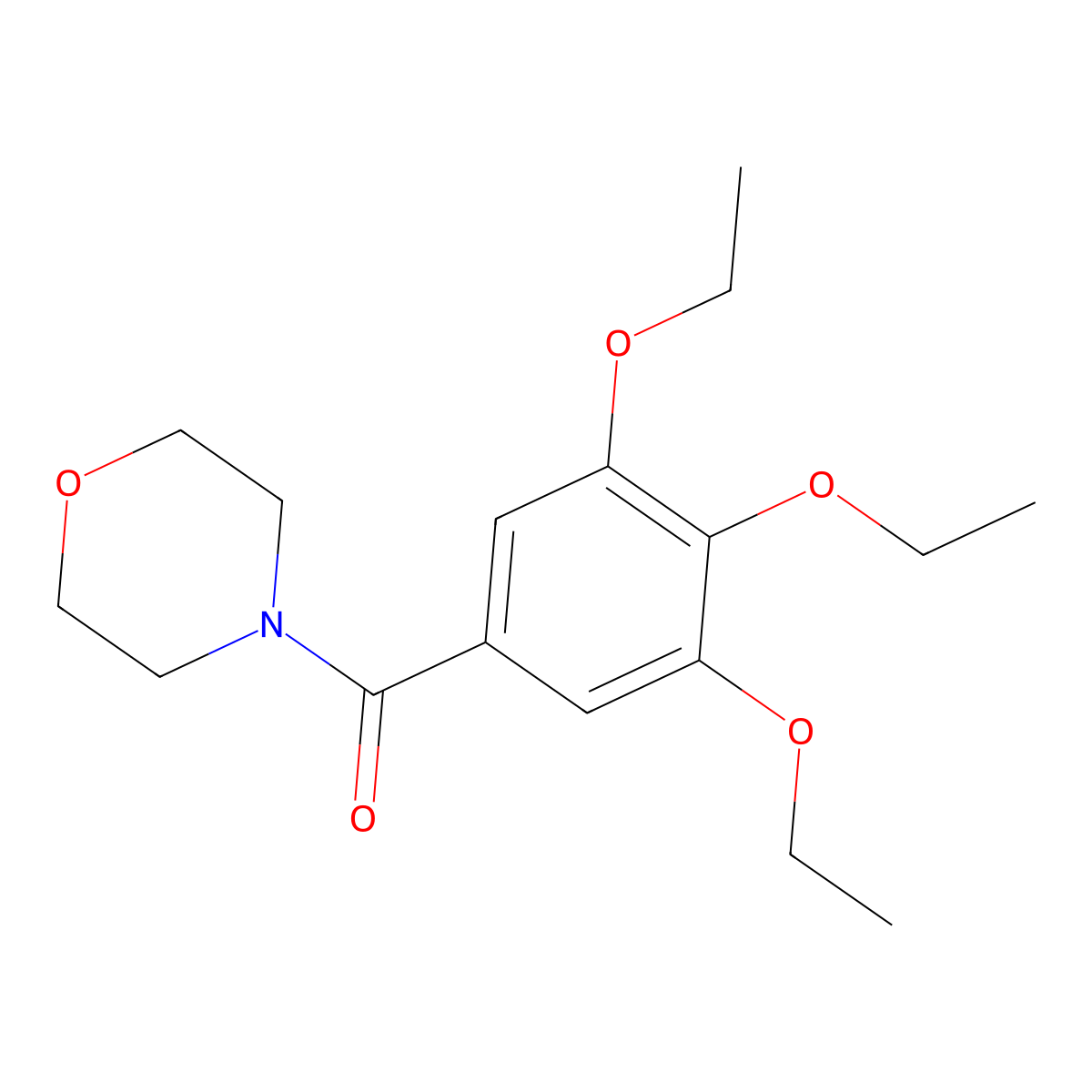(Morpholin-4-yl)(3,4,5-triethoxyphenyl)methanone molecular structure, CAS 64038-95-5