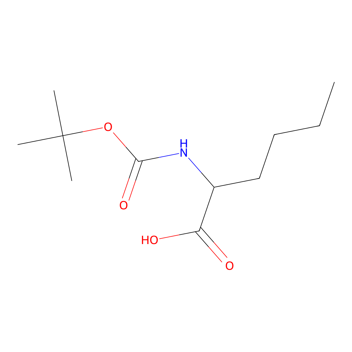 N-tert-Butoxycarbonyl-L-norleucine molecular structure, CAS 6404-28-0